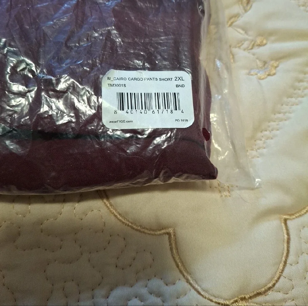Figs Cairo Cargo Panzs Short 2Xl New In Package Burgundy